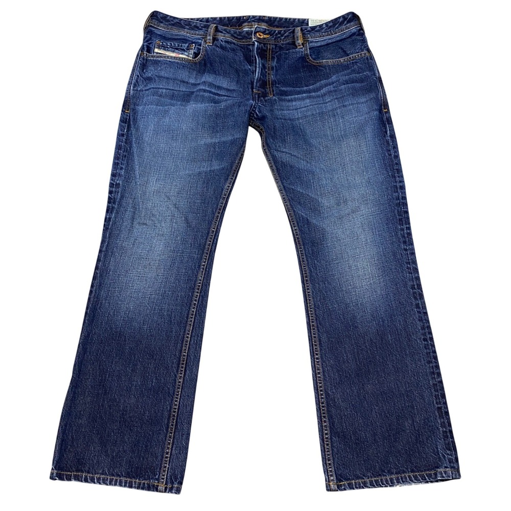 Diesel Zatiny Regular Bootcut Jeans Mens 36x32 Dark Wash Denim Wash 0RUS5